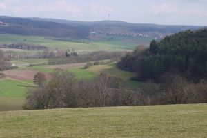 Blick auf den Fermeldeturm bei Wüstenbuch