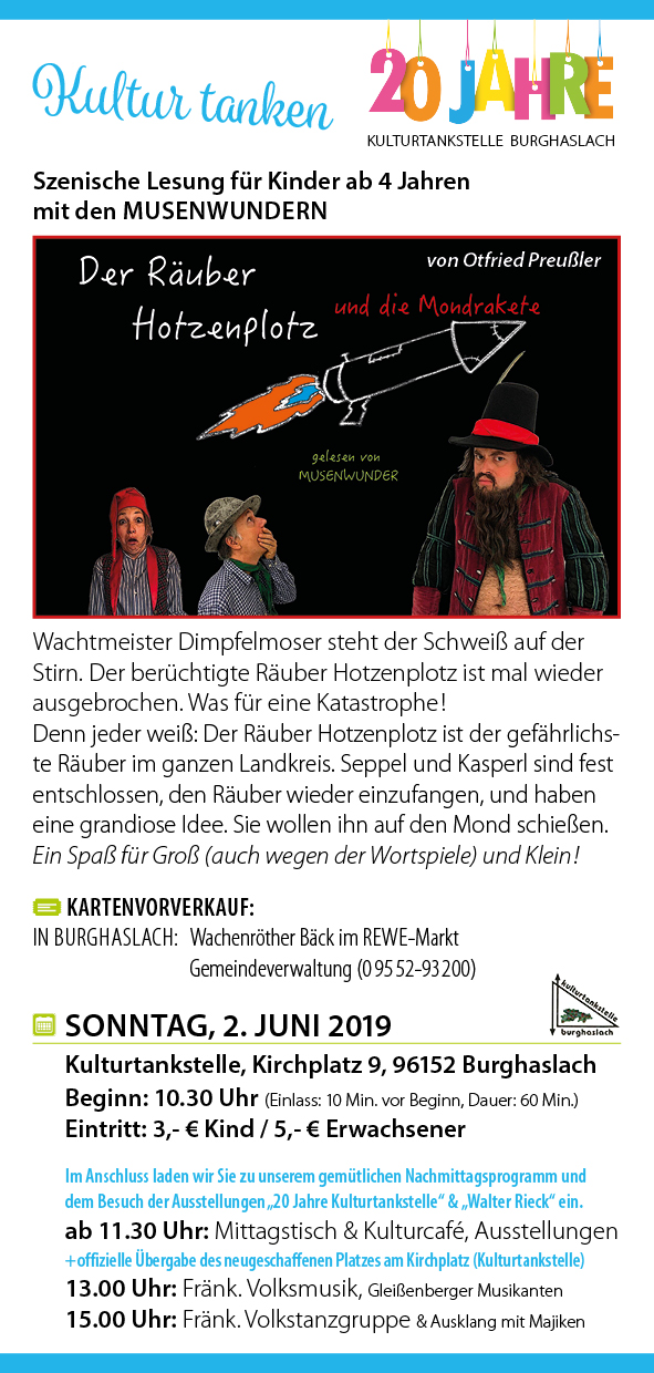 20 Jahre Kulturtankstelle mit dem Räuber Hotzenplotz