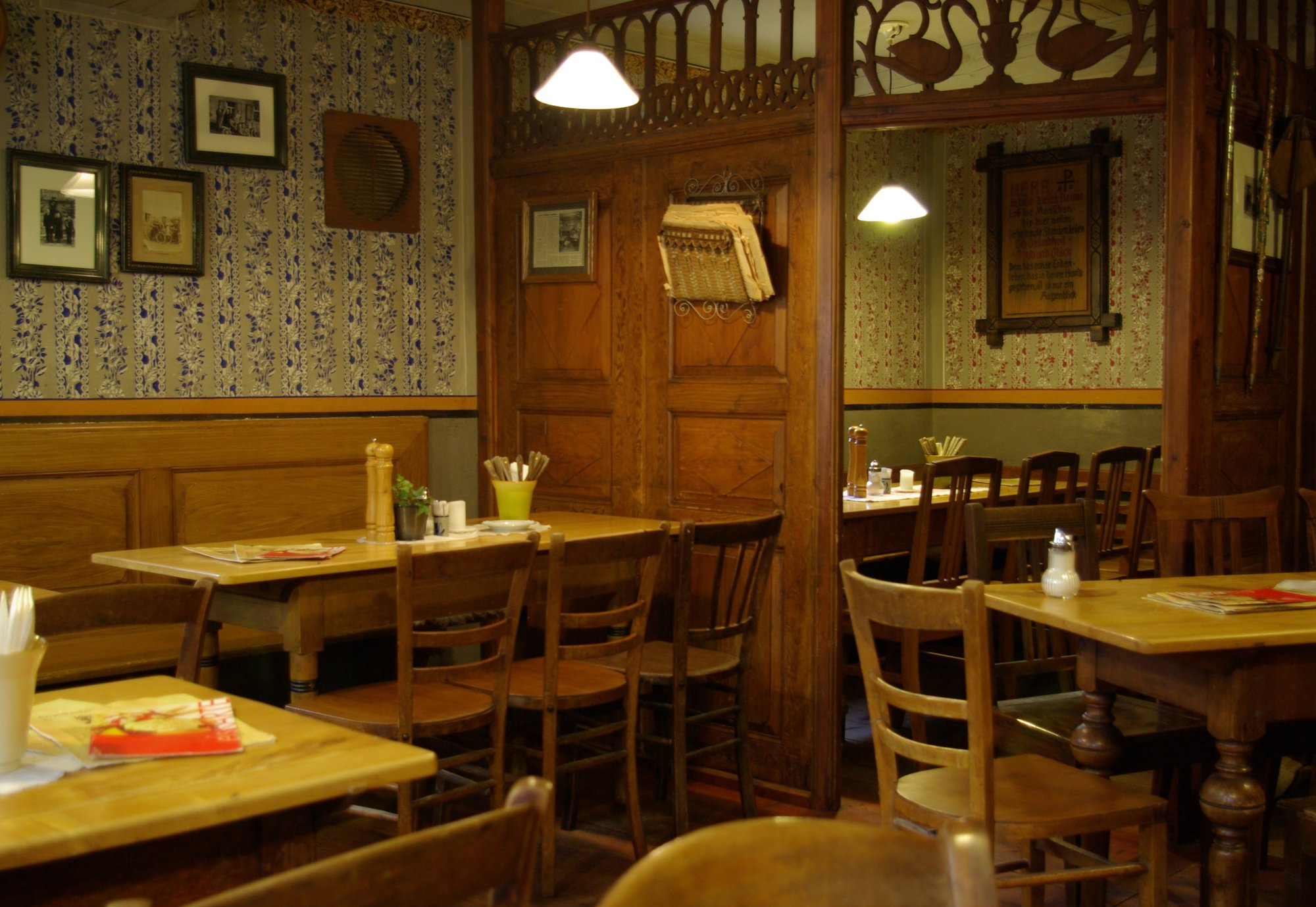 Innenraum des ehemaligen Gasthaus Schmidt im Freilandmuseum Bad Windsheim