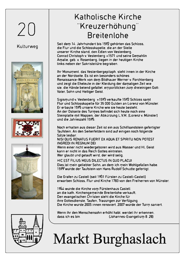 Stele 20: Kath. Kirche Breitenlohe