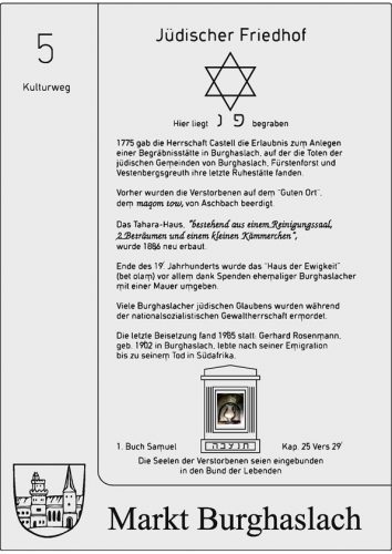 Stele 5: Judenfriedhof