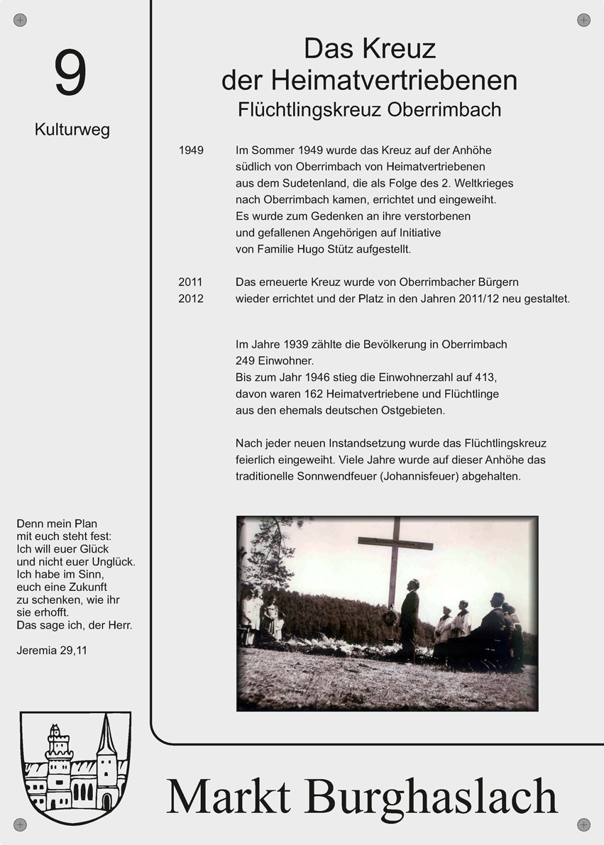 Stele 9: Flüchtlingskreuz