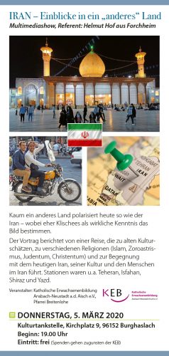 Multimediashow über den Iran in der Kulturtankstelle