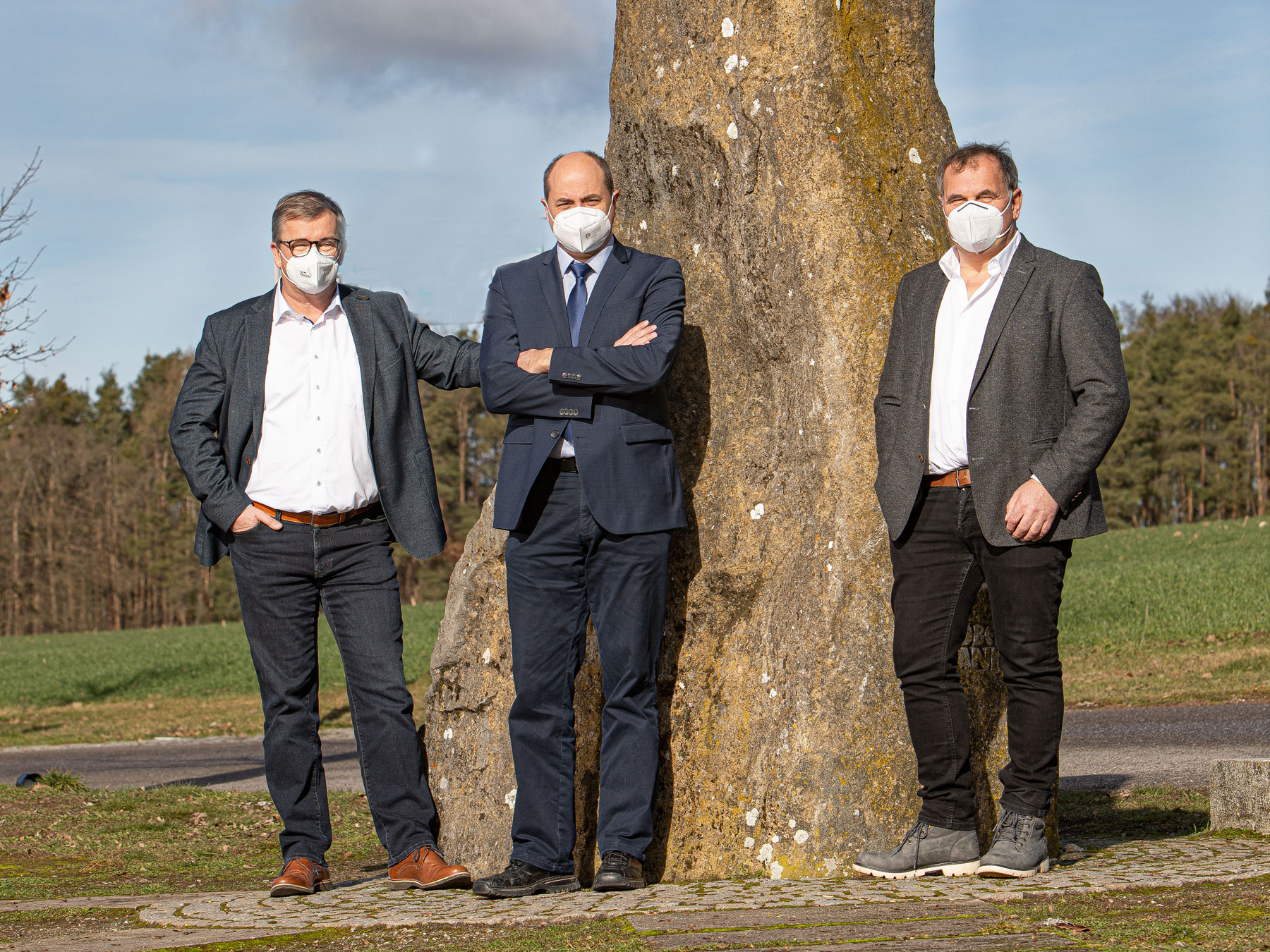 Vielen Dank dass Sie durchhalten! Drei-Franken-Eck Bürgermeister Ernst Nickel, Johannes Krapp und Armin Luther