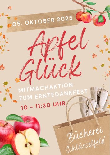 Apfelglück eine Mitmachaktion zum Erntedankfest in Schlüsselfeld