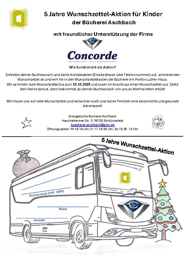 5. Wunschzettelaktion der Bücherei Aschbach